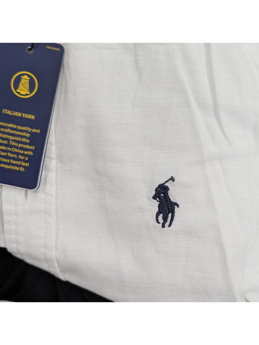 Polo Ralph Lauren Custom Slim Fit Oxford Shirt White Italian Yarn Unisex S NWT - Picture 4 of 12